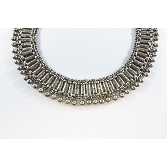 Antique Victorian Sterling Collar Book Chain Necklace Etched Links 17" Long - Picture 4 of 10